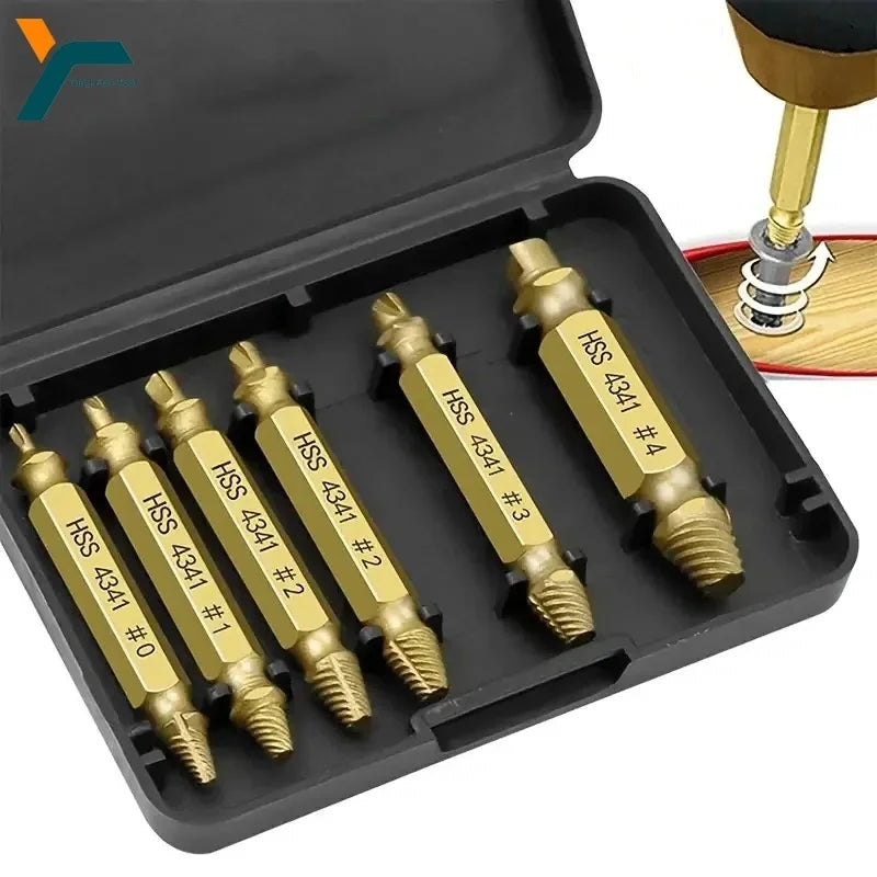 Conjunto de Extrator de Parafusos Danificados